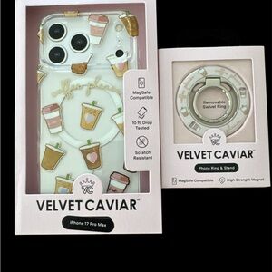 Velvet Caviar Cream iPhone 17 Pro Max Case with Drink Designs